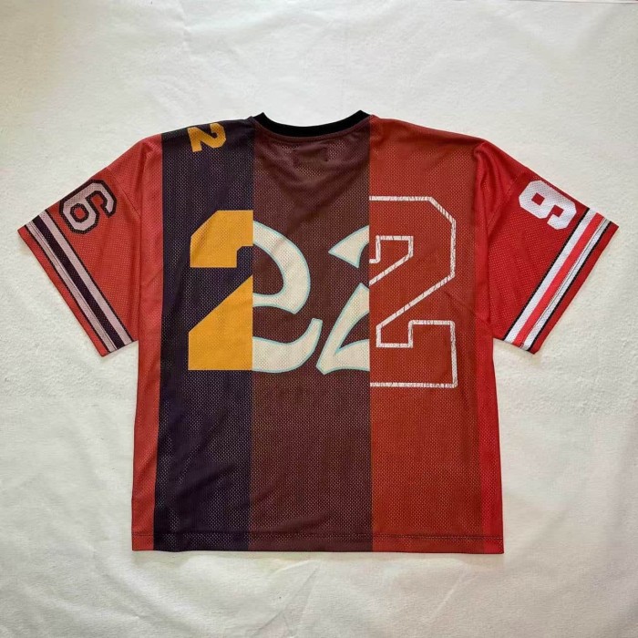 1:1 quality version Three-tone Color Block Champion Mesh Football Jersey Tee 29052450