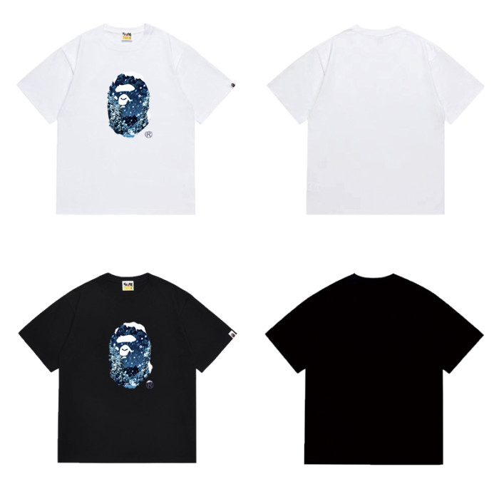 Snow Scene Forest Ape Head Print T-Shirt 2 colors 29052393