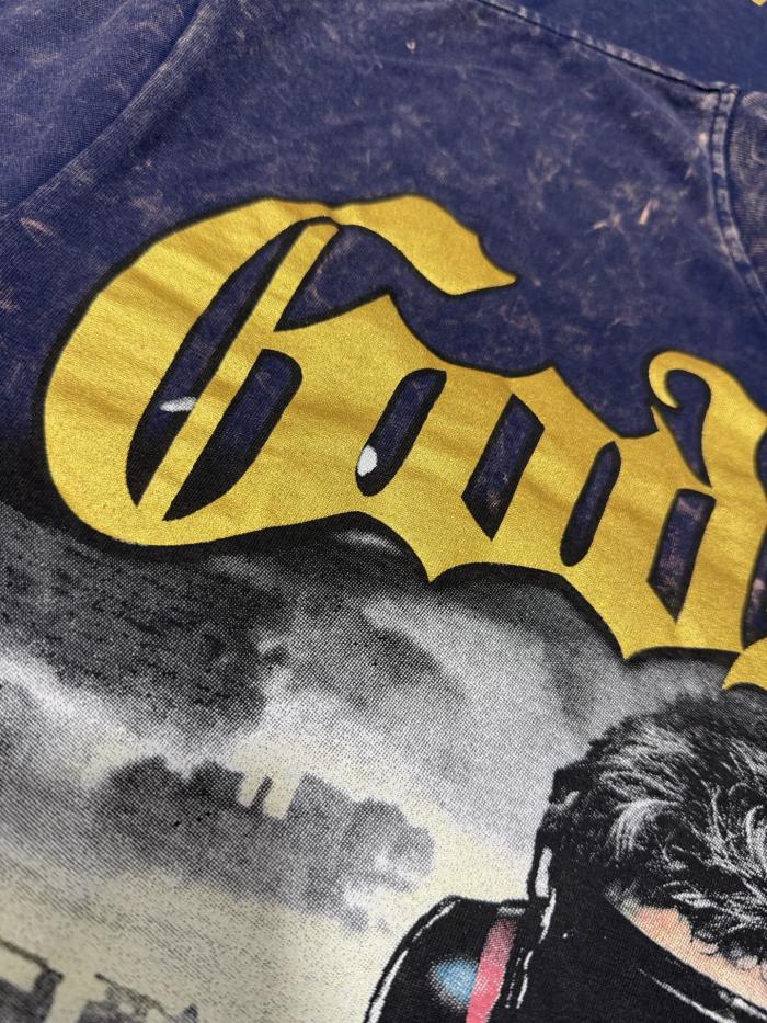 El Chapo Guzmán's vintage black short-sleeved T-shirt with sunglasses and headphones 2 colors 29052464