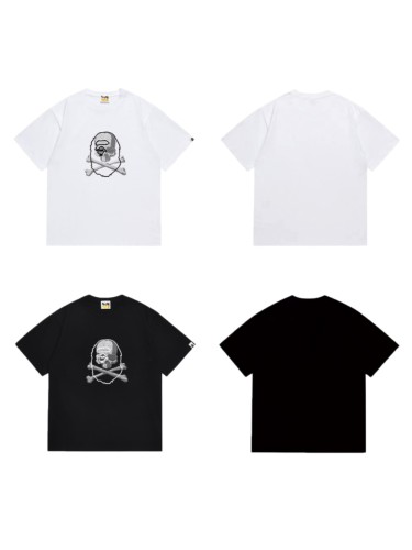 Ape Head Skull Crossbones Print T-Shirt 2 colors 29052467