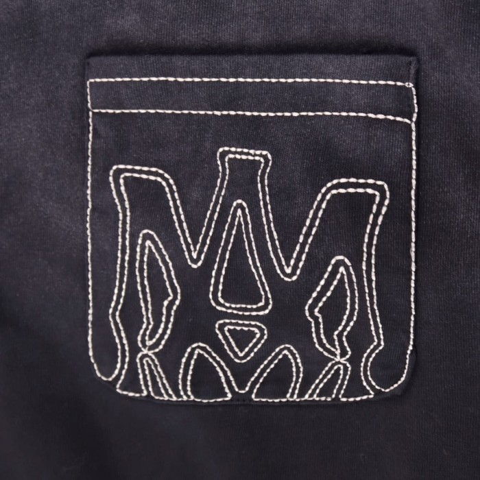 Pocket Embroidery Washed Tee 2 colors 29052422