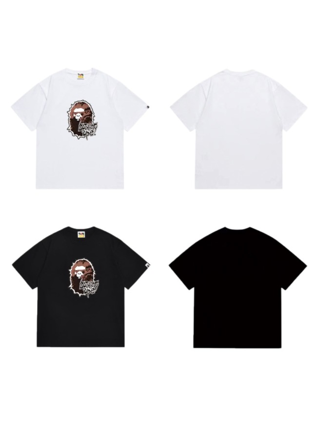 Vintage Distressed Ape Head Gothic Font Print T-Shirt 2 colors 29052455