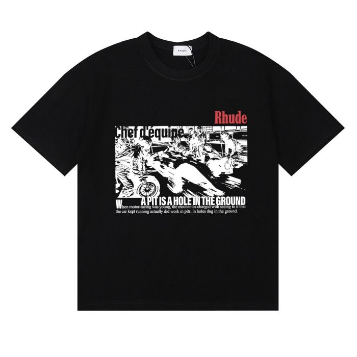 Retro Racing Pit Scene Print Tee 3 colors 29052371