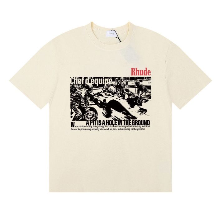 Retro Racing Pit Scene Print Tee 3 colors 29052371