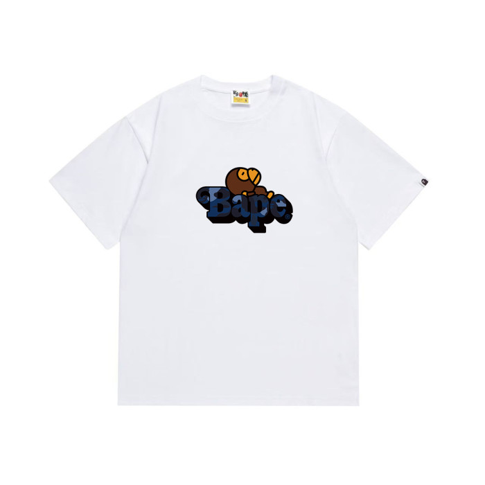 Cartoon Ape Blue Camo  Bape  Font Print T-shirt 2 colors 29053447
