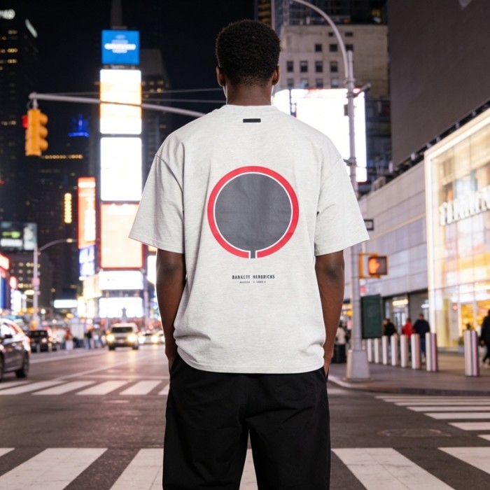 Philadelphia curved letter basketball silhouette black loose T-shirt 2 colors 29053653