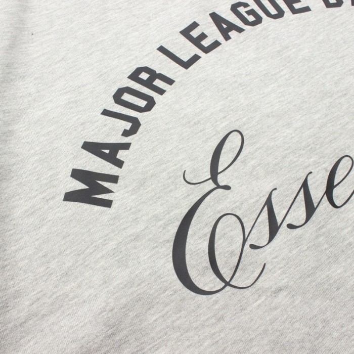 Vintage contrast color baseball silhouette logo black loose short-sleeved T-shirt 29053623
