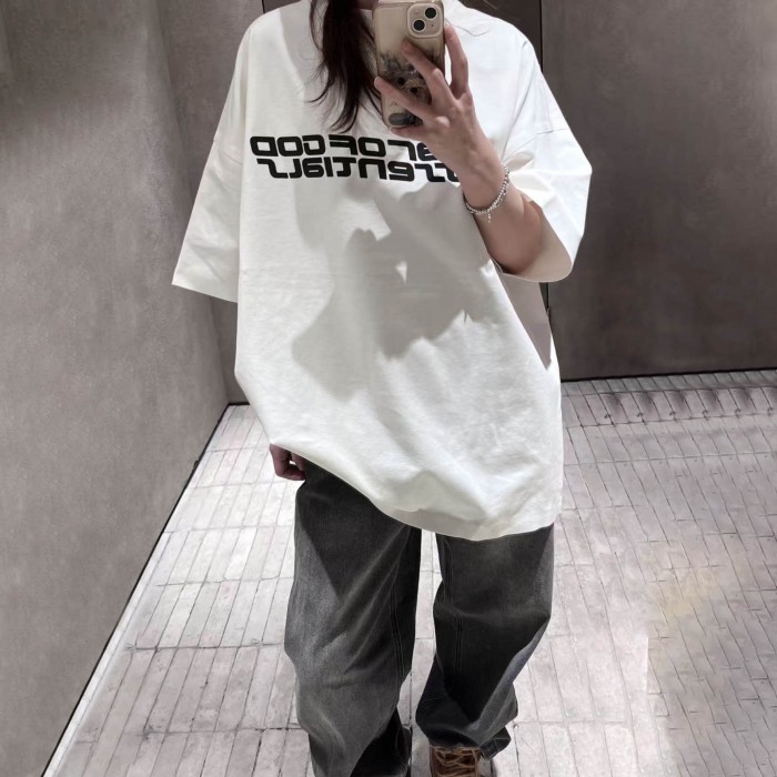 1:1 quality version Double-line bold lettering T-shirt 29053688