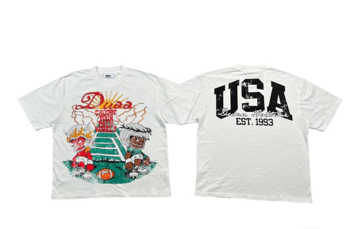 Football Duel Rhinestone Rhinestone Print Washed Tee 29053839
