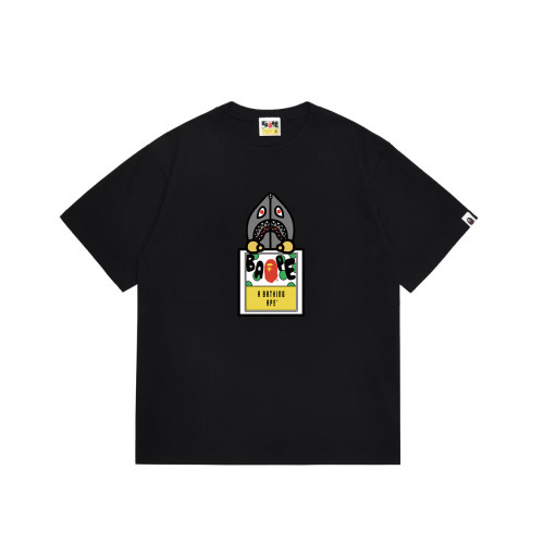 Shark Head Holding BAPE Logo Sign Print  T-shirt 2 colors 29053599