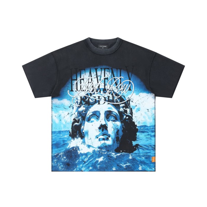 Deep Sea Relic Rhinestone Print Washed Tee 29054091