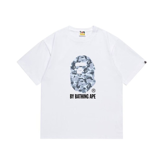 Classic blue water ripple camouflage print Print  T-shirt 2 colors 29053630