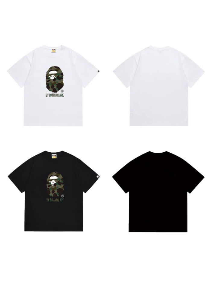 Classic camouflage BAPE head short sleeves Print  T-shirt 2 colors 29053621