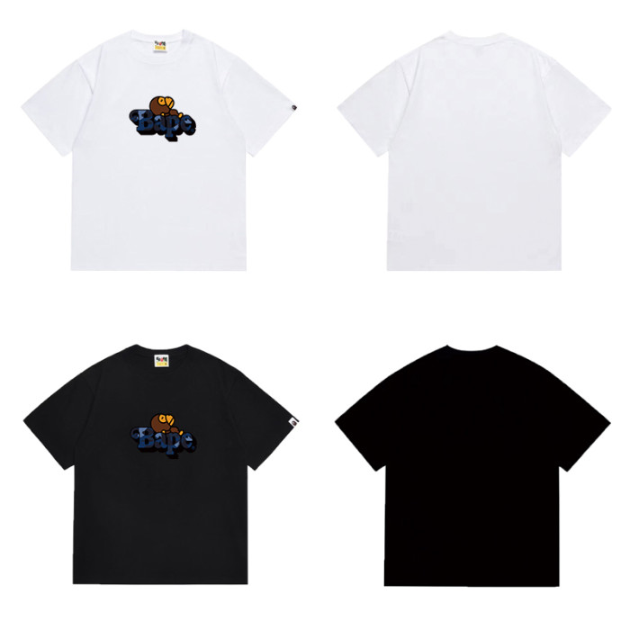 Cartoon Ape Blue Camo  Bape  Font Print T-shirt 2 colors 29053447