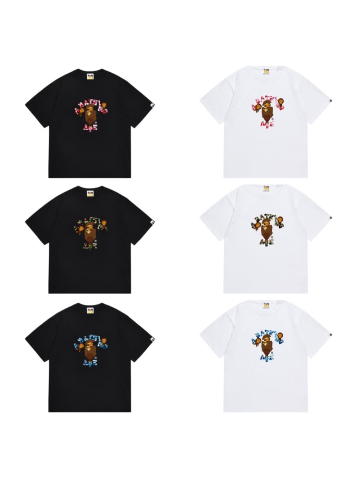 Ape Head Baby Milo Family  A BATHING APE  Print T-shirt 6 colors 29053697