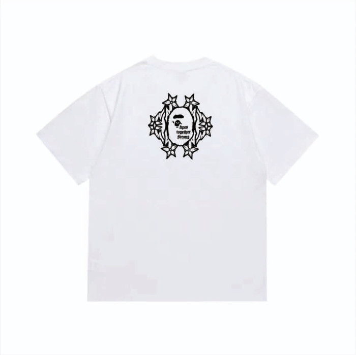 Gothic Font Print Thorn Star Ape Head Back Print T-shirt 2 colors 29053524