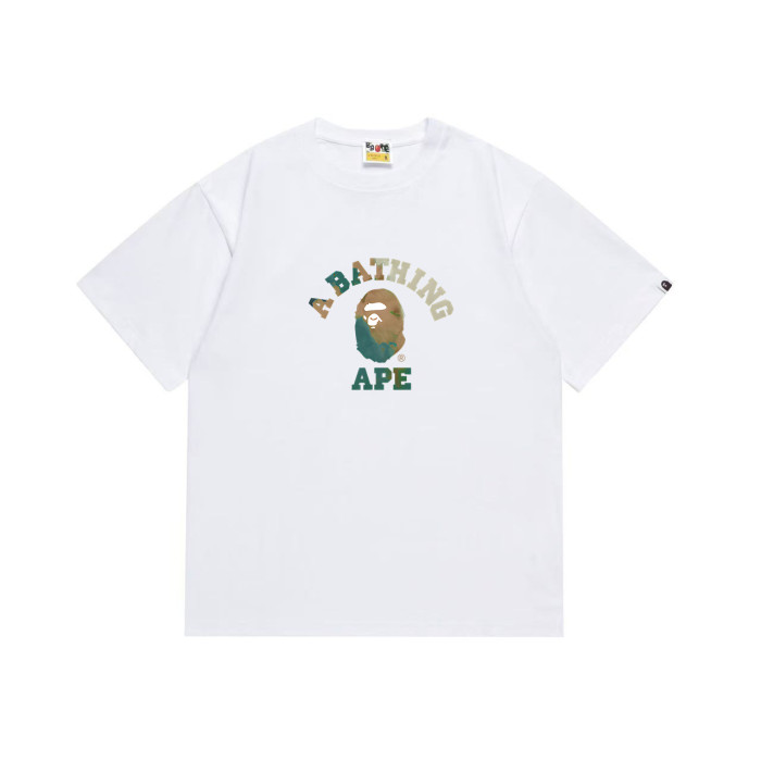 College Logo Green Gradient Camo Ape Head Print T-shirt 2 colors 29053483