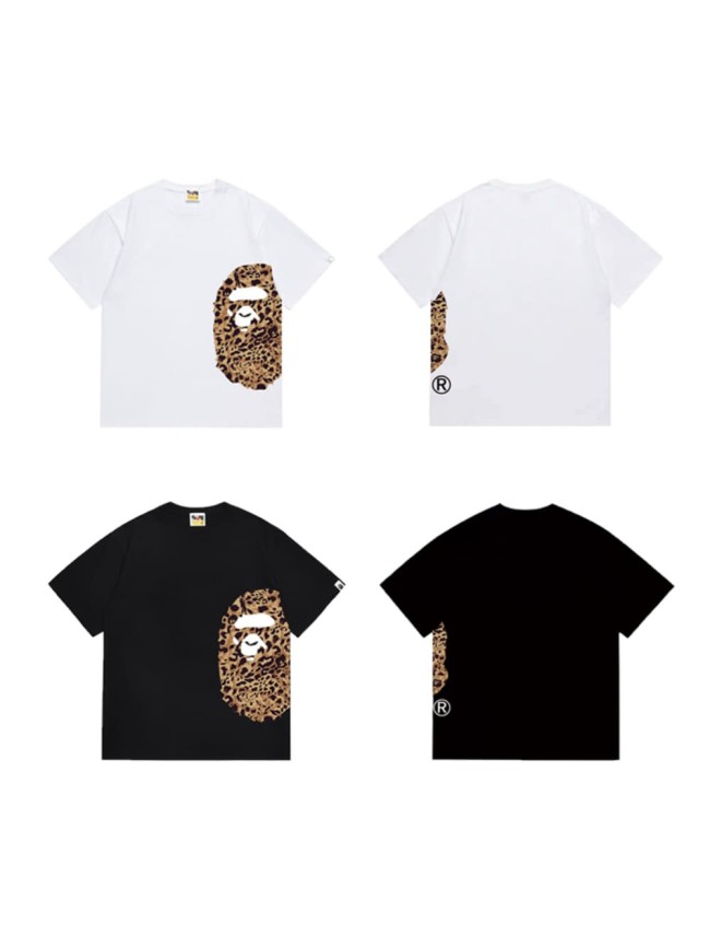 Leopard print ape head short sleeved print T-shirt 2 colors 29053575