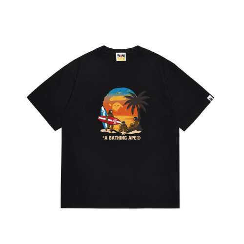Ape Head Beach Sunset Surf Illustration Print T-shirt 2 colors 29053533