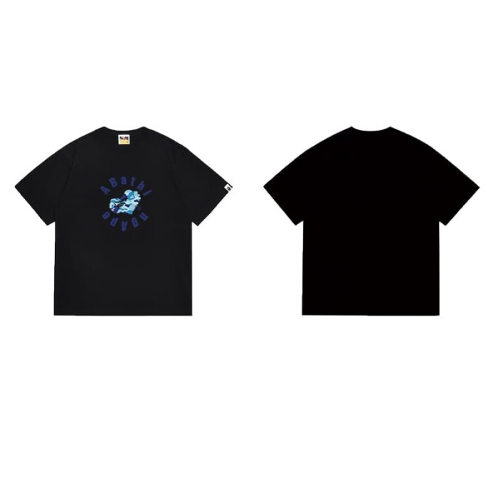 Arc-shaped letters surrounding a love heart camouflage print T-shirt 2 colors 29054209