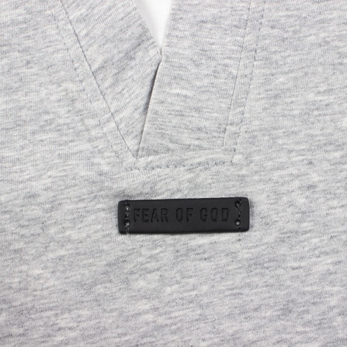 Co-branded back contrast color large letter cursive font gray loose short-sleeved T-shirt 2 colors 29053635