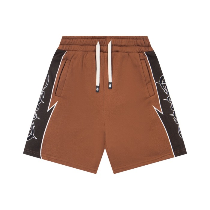 Side lightning and thorns print drawstring casual sports shorts 6 colors 29053404
