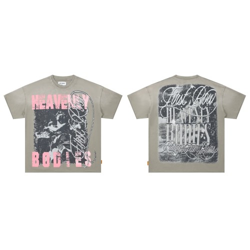 Retro Angel Rhinestone Print Washed Tee 29054090