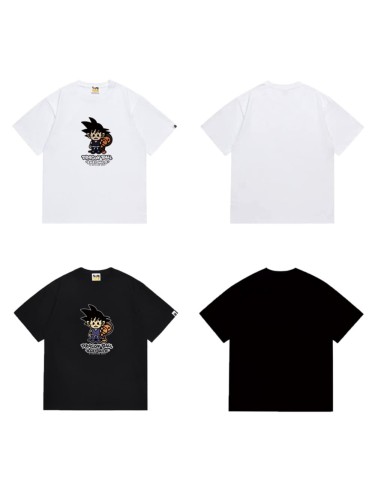 Dragon Ball Wukong holding monkey print T-shirt 2 colors 29054013