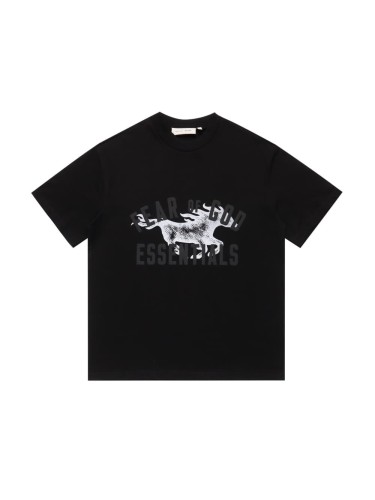 Vintage Benma curved letter black background loose-fitting drop-shoulder T-shirt 29053864