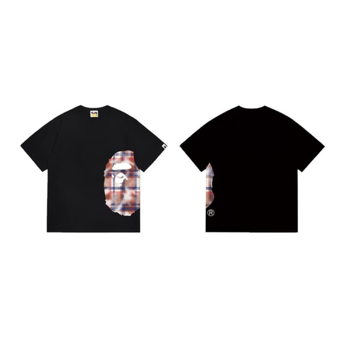 Classic red and blue checkered  print T-shirt 2 colors 29053530