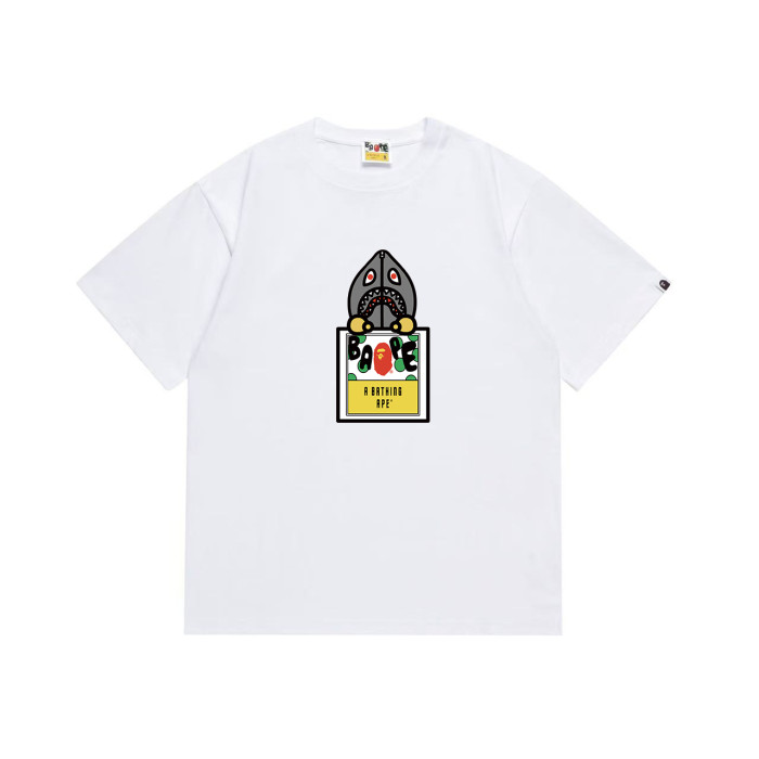 Shark Head Holding BAPE Logo Sign Print  T-shirt 2 colors 29053599