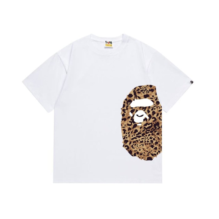 Leopard print ape head short sleeved  print T-shirt 2 colors 29053575