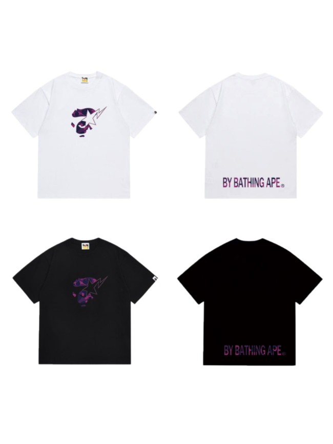 Ape Head Profile Purple Camo Lightning Print T-shirt 2 colors 29053752