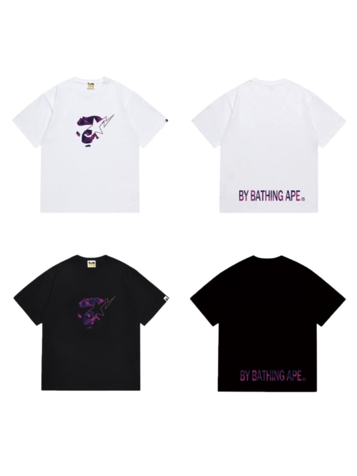 Ape Head Profile Purple Camo Lightning Print T-shirt 2 colors 29053752