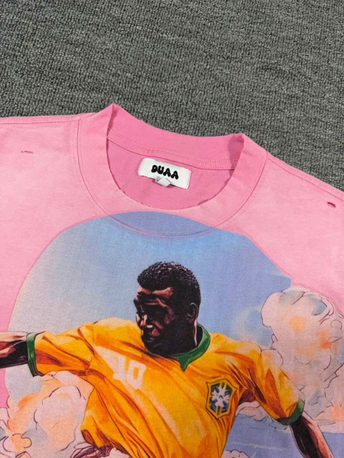 Pele King of Football Rhinestone Print Washed Tee 29053846