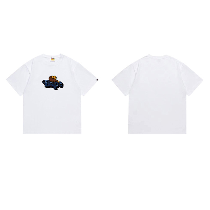 Cartoon Ape Blue Camo  Bape  Font Print T-shirt 2 colors 29053447