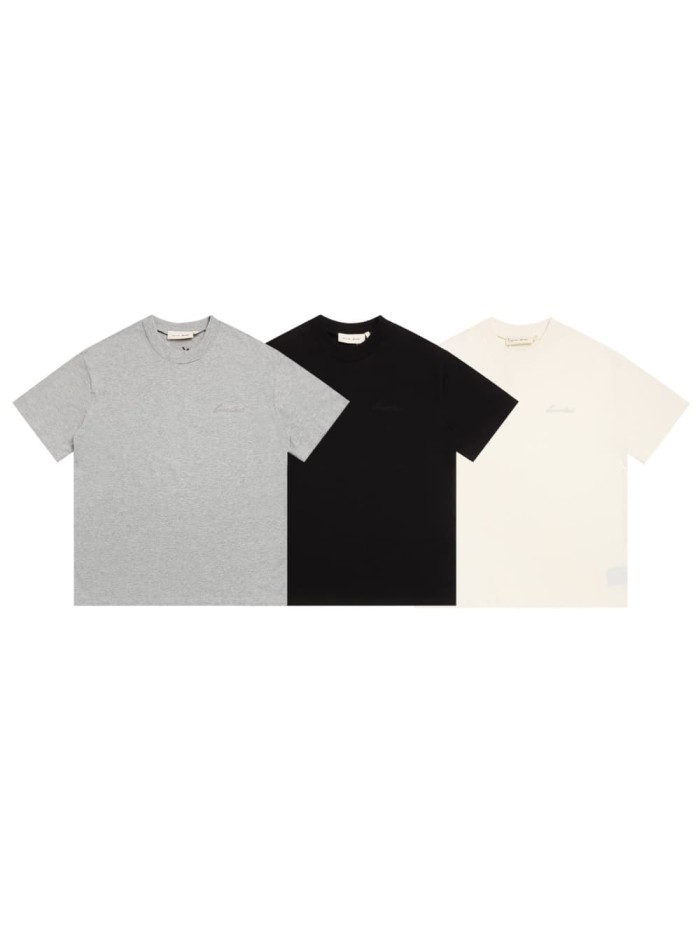 Small logo, subtle pattern embroidery T-shirt 3 colors 29053737