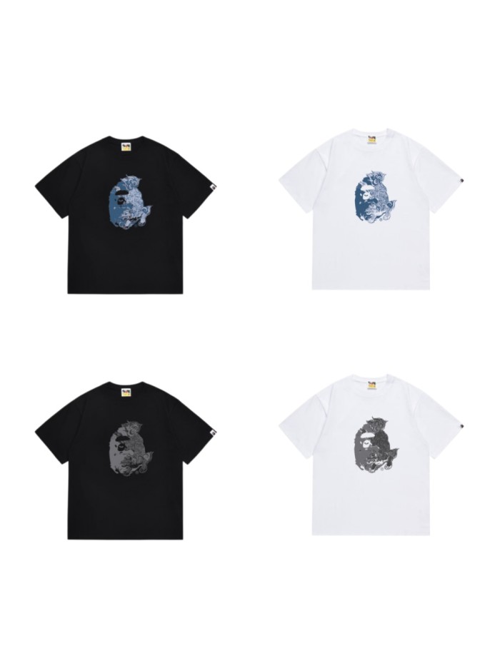 Ape Head Japanese Komainu Lion Dog Print T-Shirt 4 colors 29053887