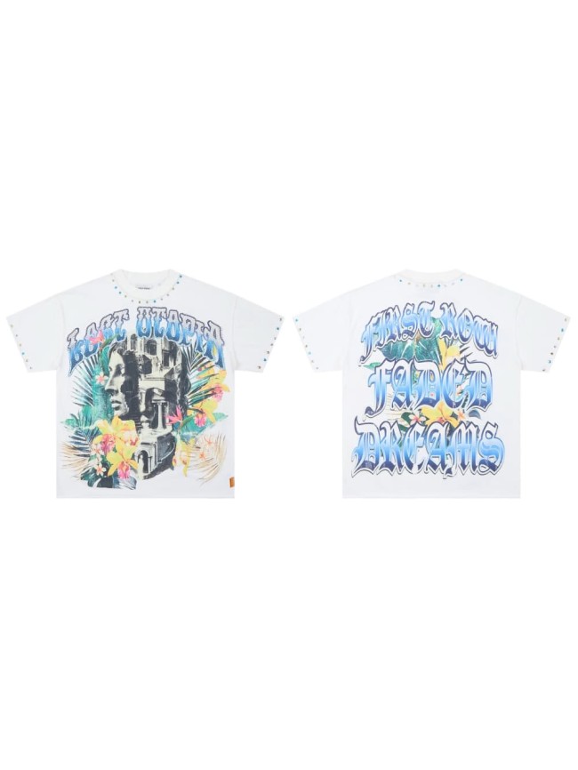 Floral Sculpture Rhinestone Print Tee 29054095