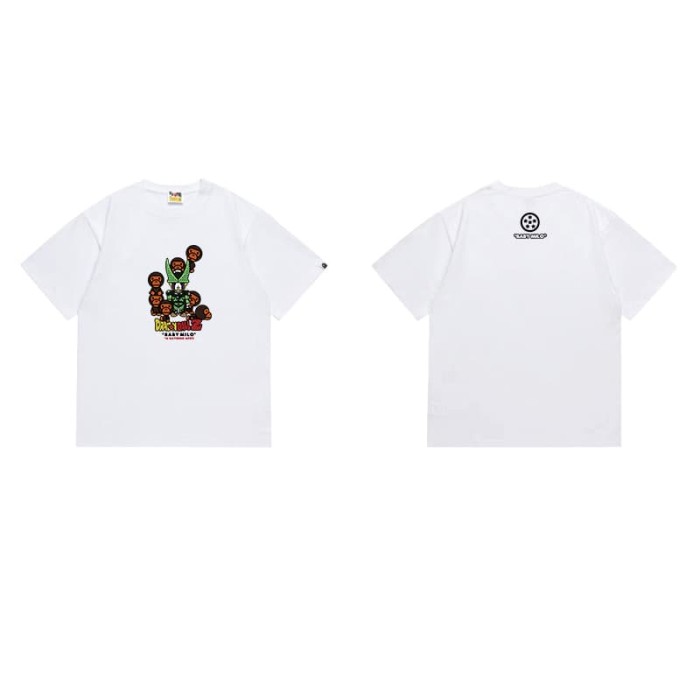 Little monkey surrounded by cartoon print T-shirt 2 colors 29054127