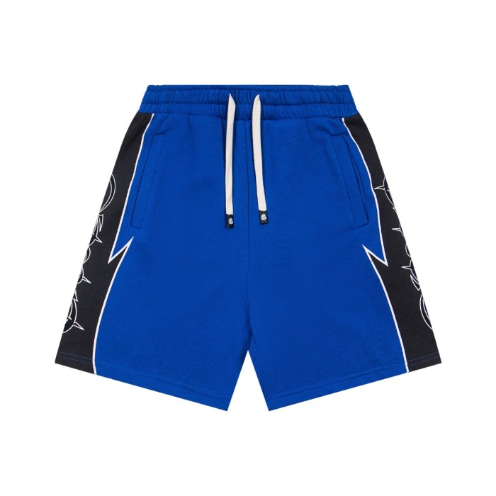 Side lightning and thorns print drawstring casual sports shorts 6 colors 29053404