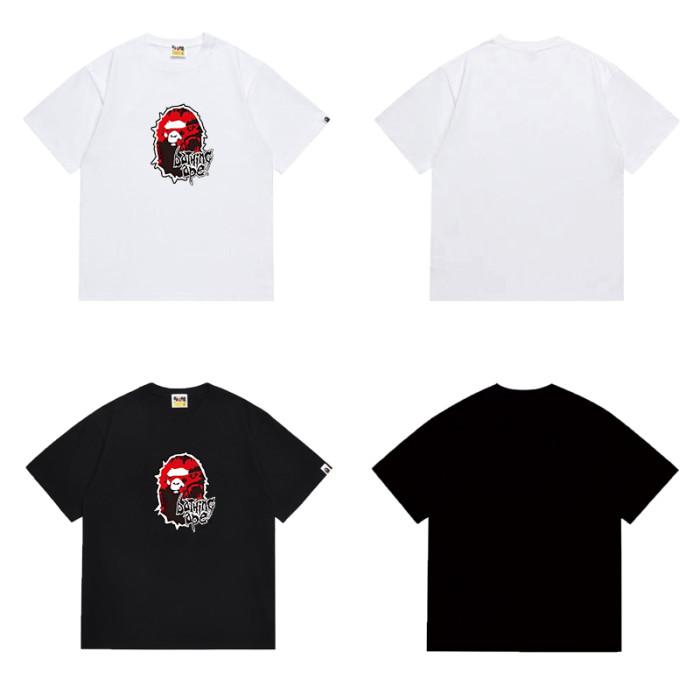 Ape Head Red Vintage Print Gothic  bathing ape  Font T-shirt 2 colors 29053489
