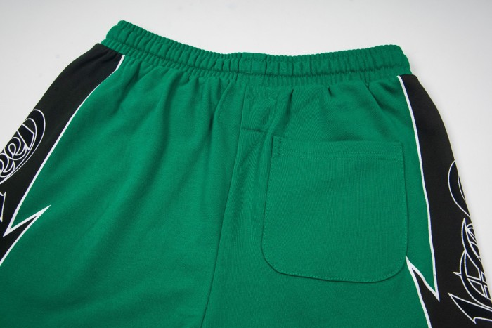 Side lightning and thorns print drawstring casual sports shorts 6 colors 29053404