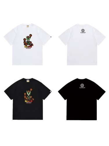 Little monkey surrounded by cartoon print T-shirt 2 colors 29054127