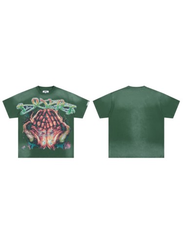 Flame Halo Praying Hands Print Washed Tee 29053837