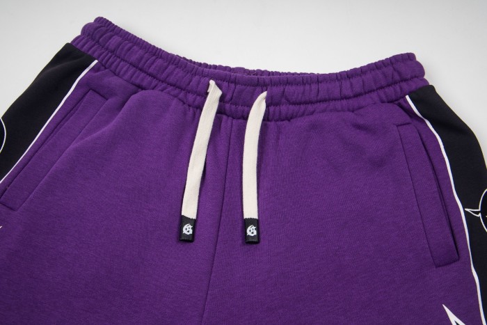 Side lightning and thorns print drawstring casual sports shorts 6 colors 29053404