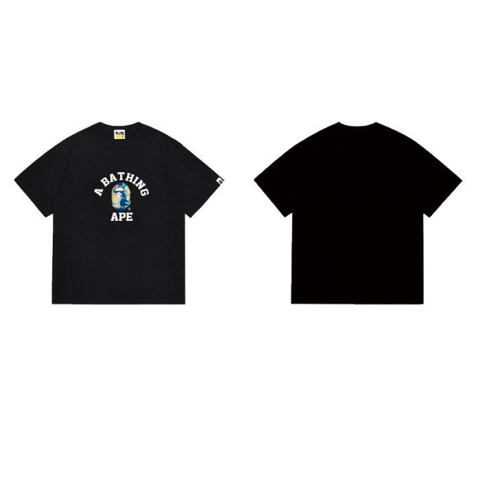 Ape Head Psychedelic Tie-Dye Print  A BATHING APE  College Logo T-shirt 2 colors 29054255