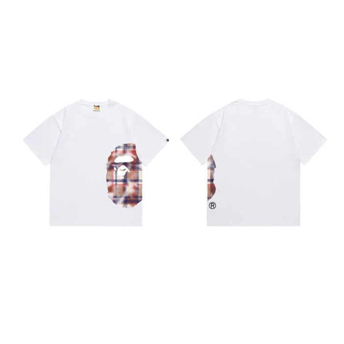 Classic red and blue checkered  print T-shirt 2 colors 29053530