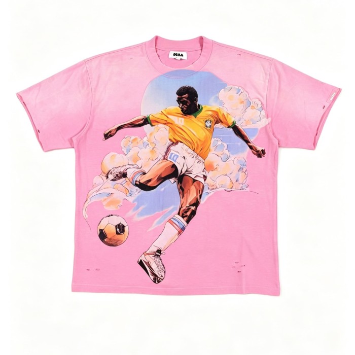 Pele King of Football Rhinestone Print Washed Tee 29053846