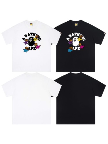 Colorful star monkey print short-sleeved T-shirt 2 colors 29053420